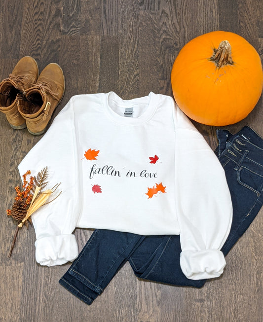Fallin' in Love Crewneck Sweatshirt | Autumn sweater