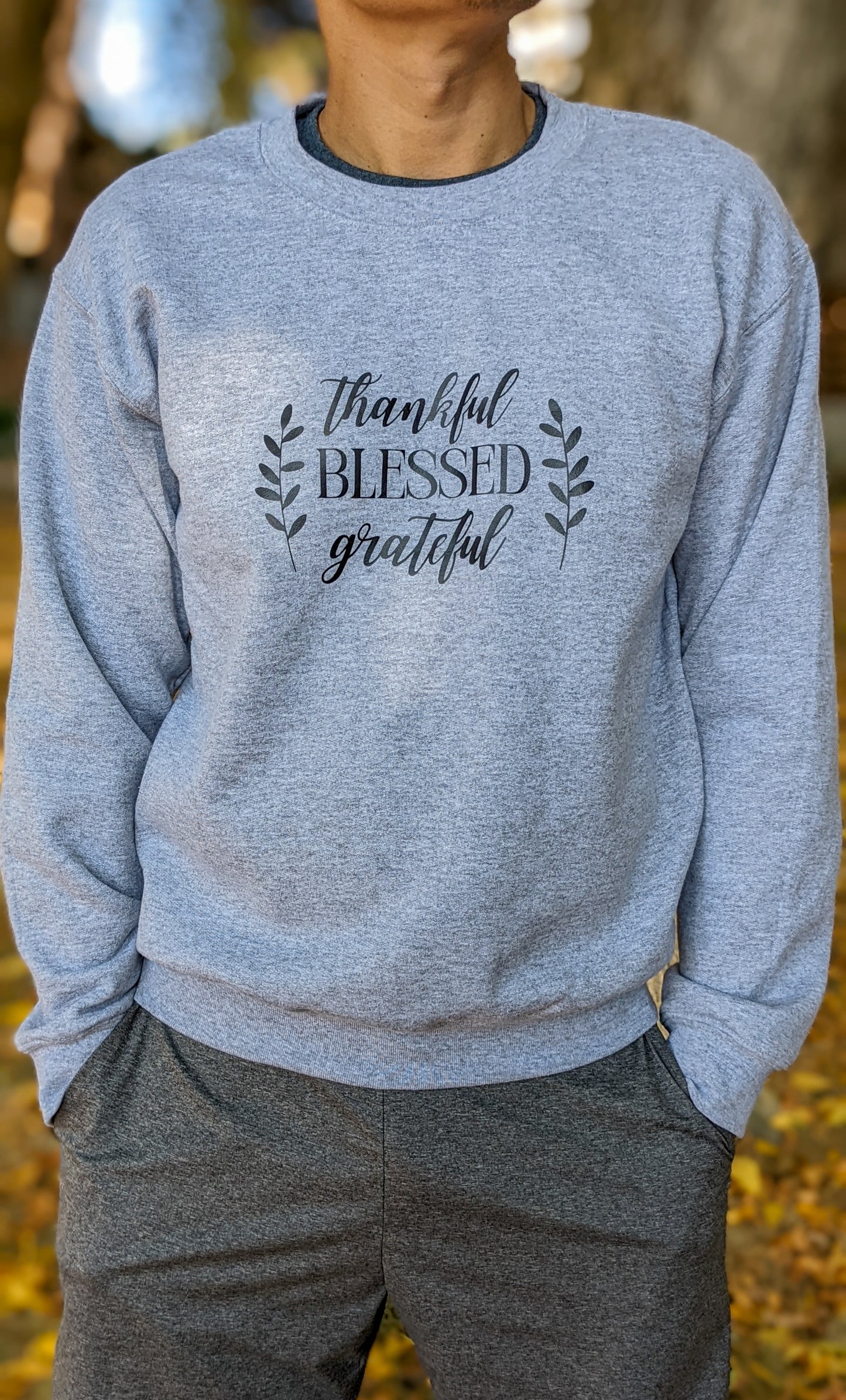 Thankful Blessed Grateful crewneck sweatshirt