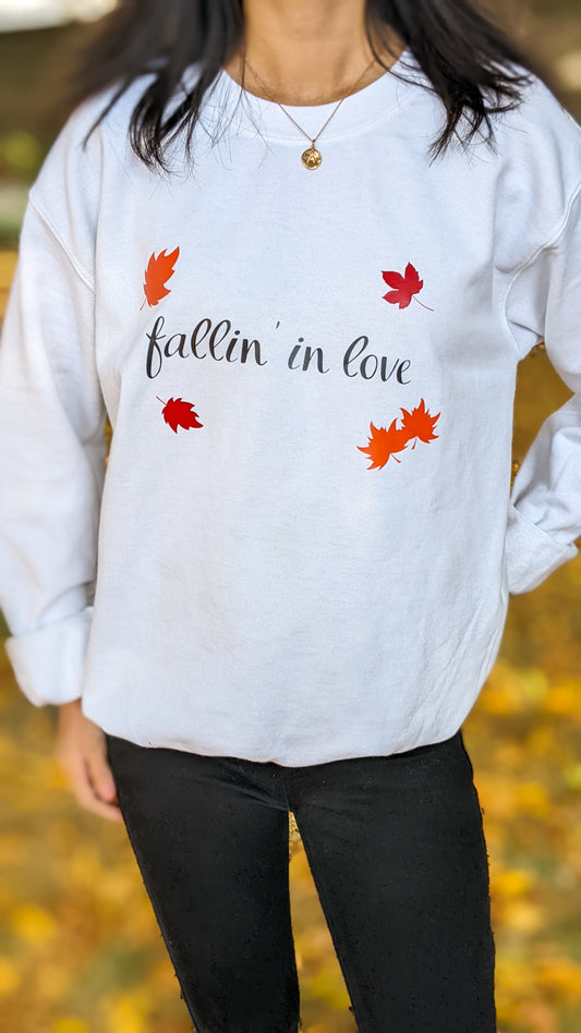 Fallin' in Love Crewneck Sweatshirt | Autumn sweater