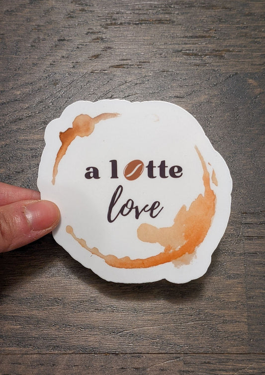 A Latte Love Sticker | Fall Stickers | Glossy | Waterproof